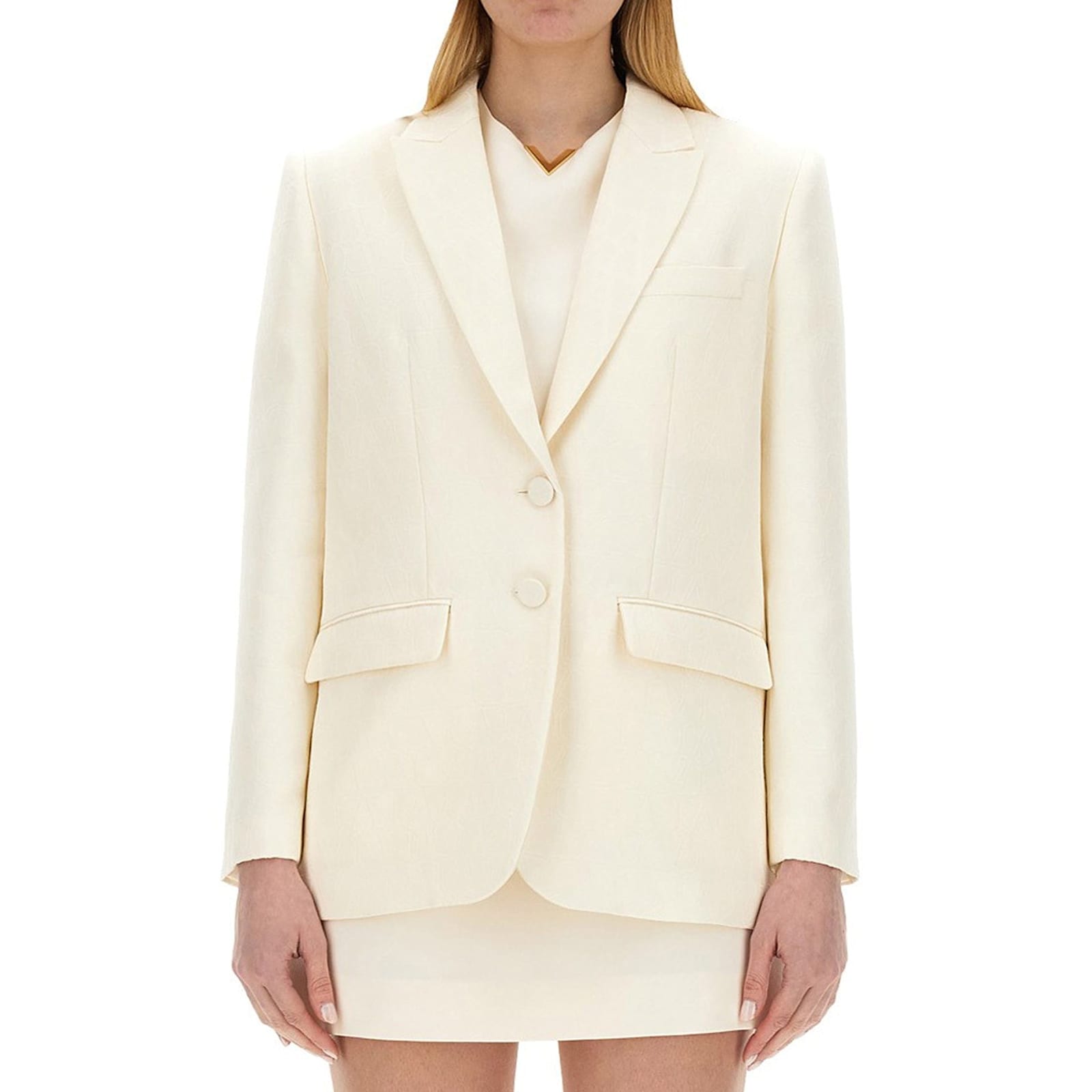 VALENTINO WOOL AND SILK TOILE ICONOGRAPHE JACKET 