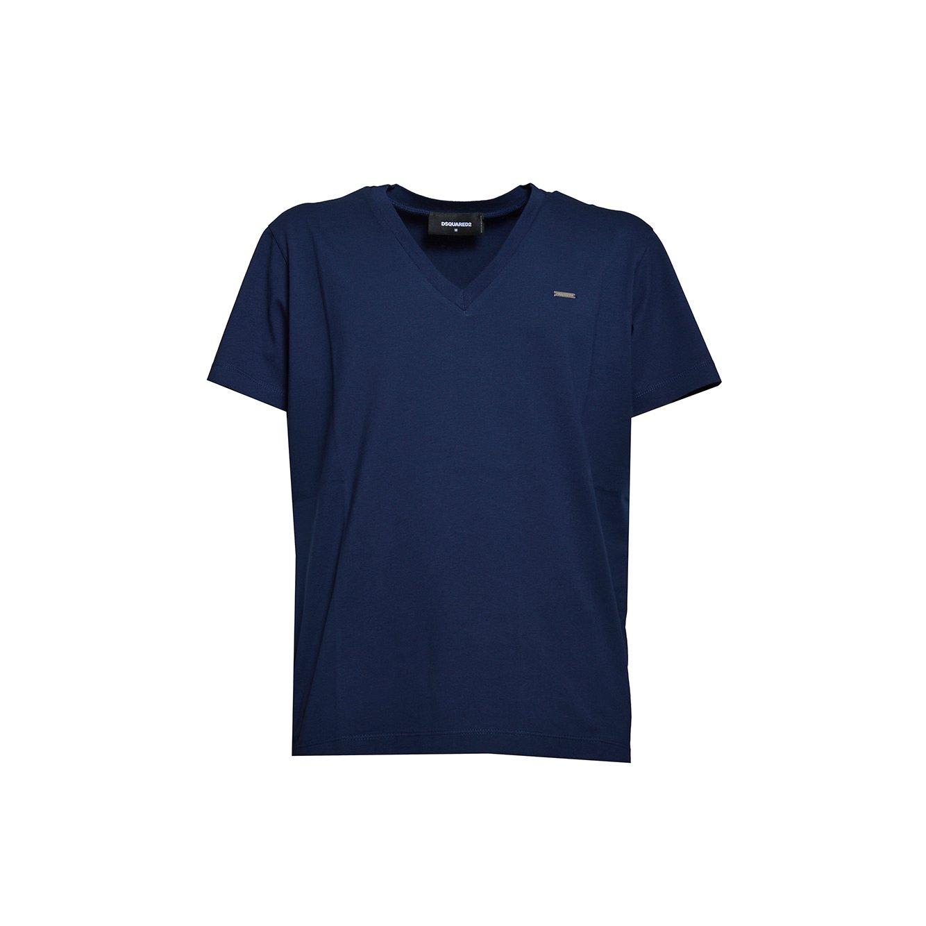 Dsquared2 T-shirts Aus Baumwolljersey Mit Logo In Blu Navy