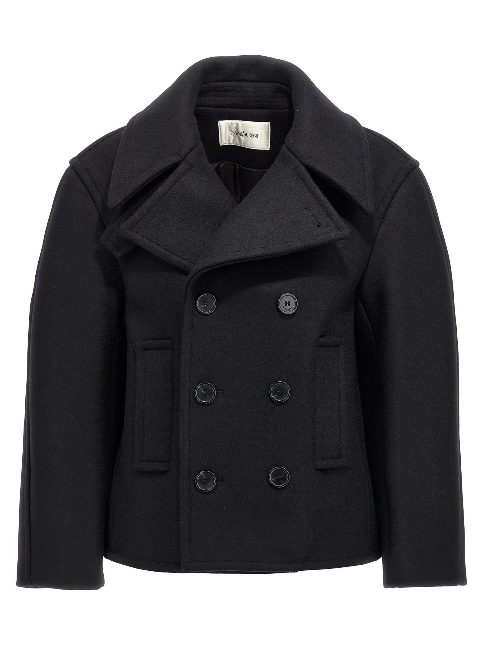 SAINT LAURENT OVERSIZED CABAN COAT 