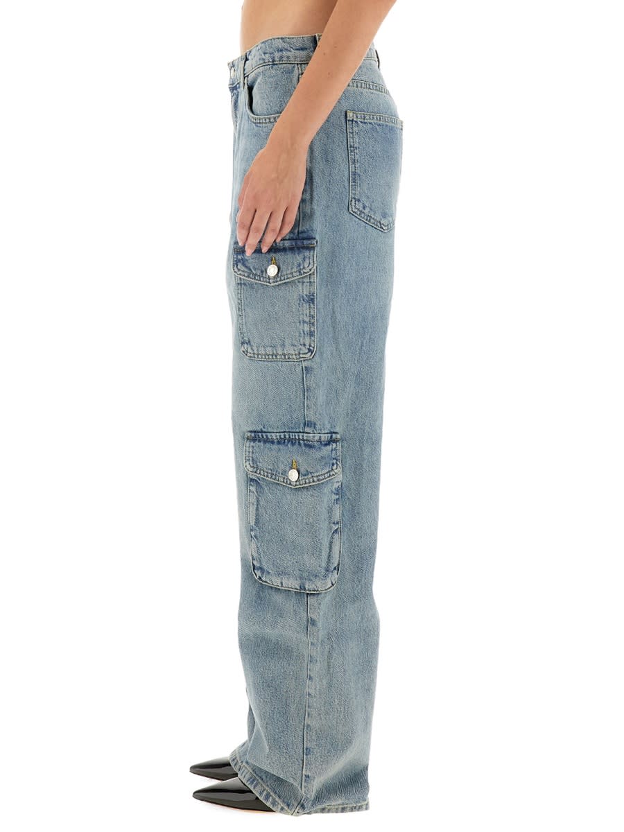 Shop M05ch1n0 Jeans Cargo Pants In Denim