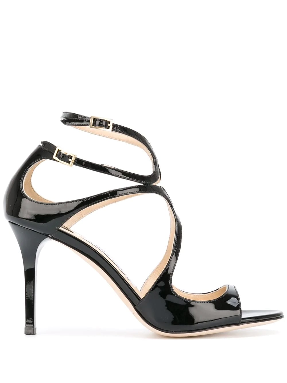 Jimmy Choo Black Patent Leather Ivette Sandal Coshio Online Shop