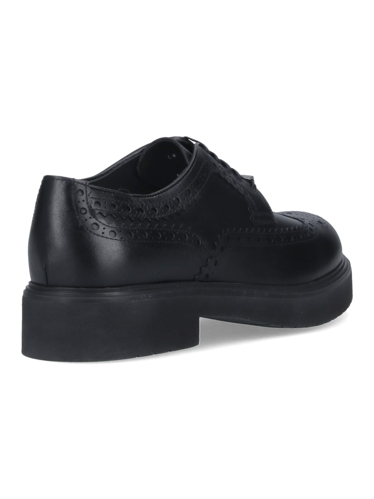 Ferragamo Logo Derby Shoes In Brown Leather Brogue