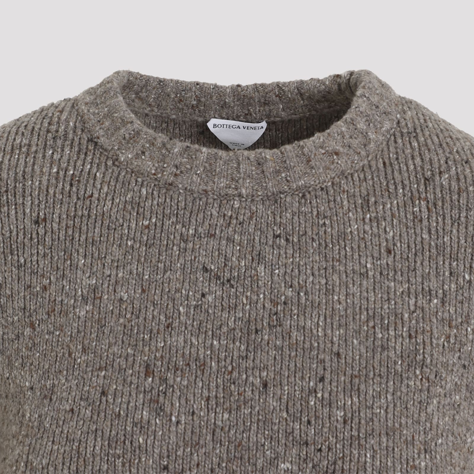 Shop Bottega Veneta Pullover In Riverbed Melange