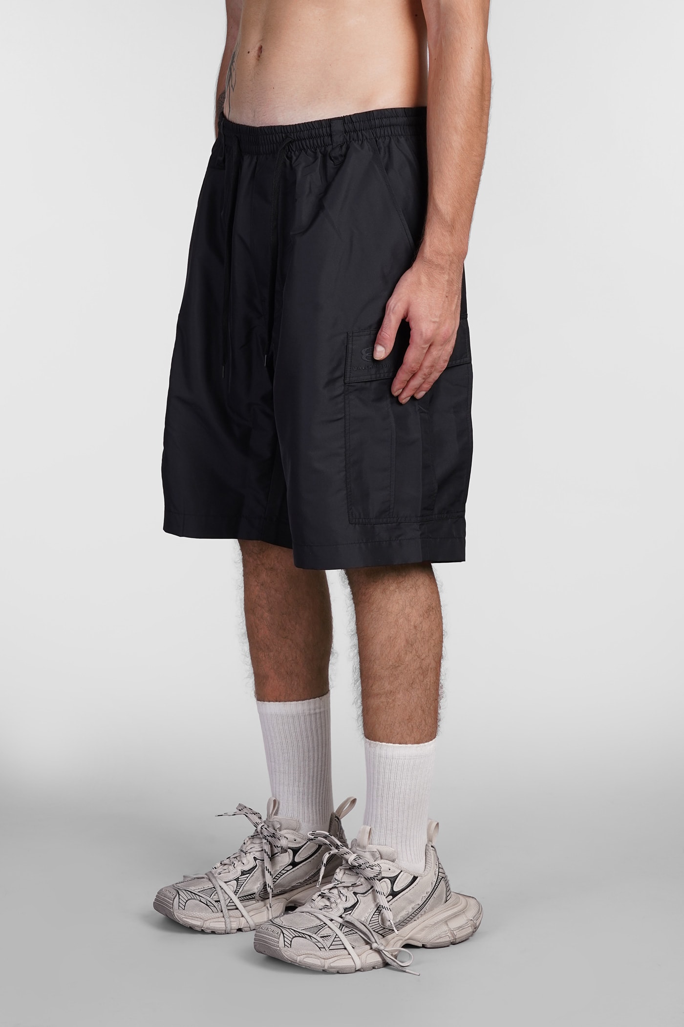Balenciaga Shorts In Black Polyester In Black