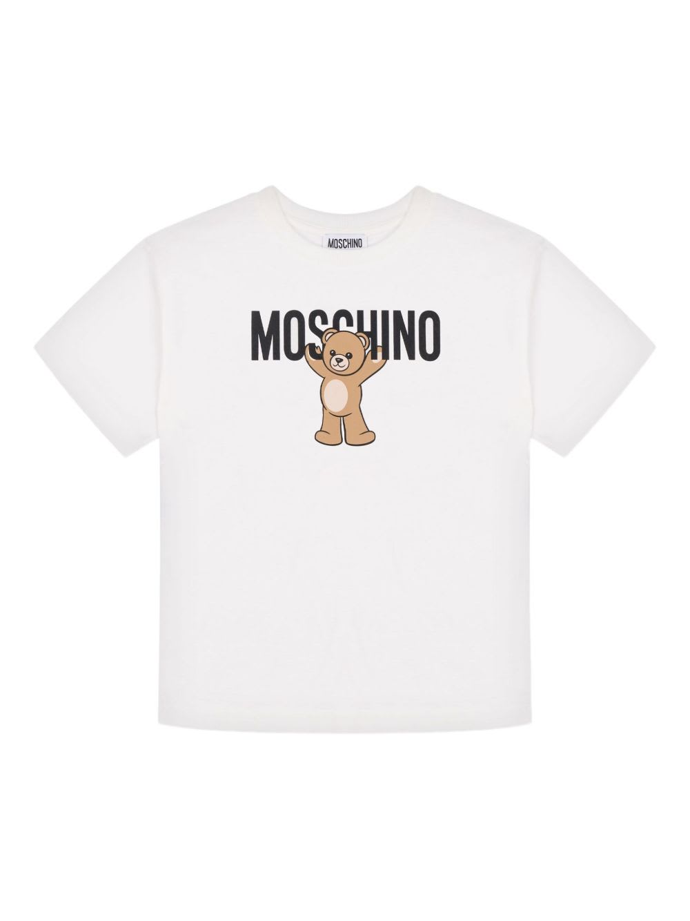 Moschino Kids T-shirt With Teddy Bear Motif In White
