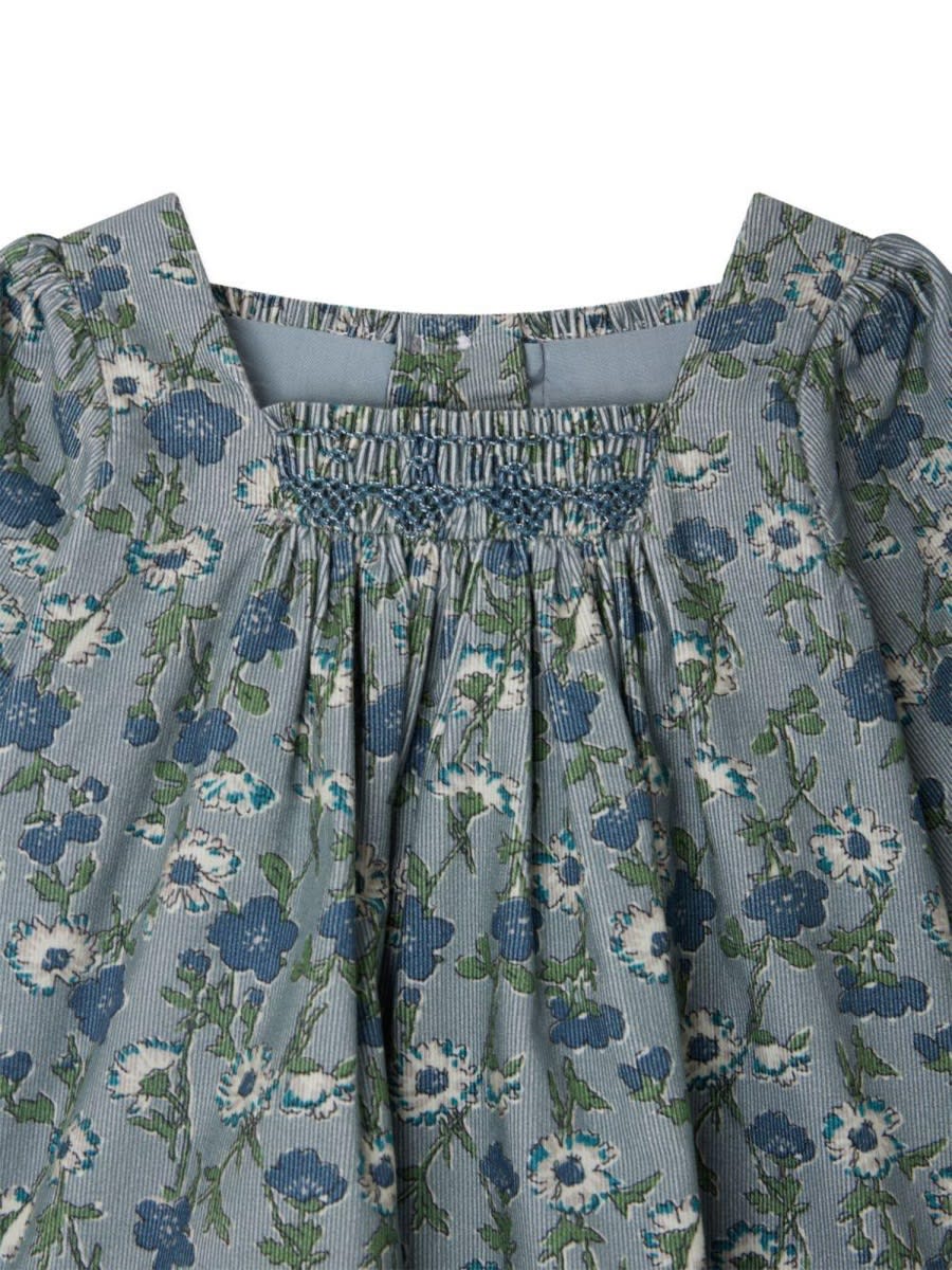 Bonpoint Cotton Floral Smocked Dress In Multi