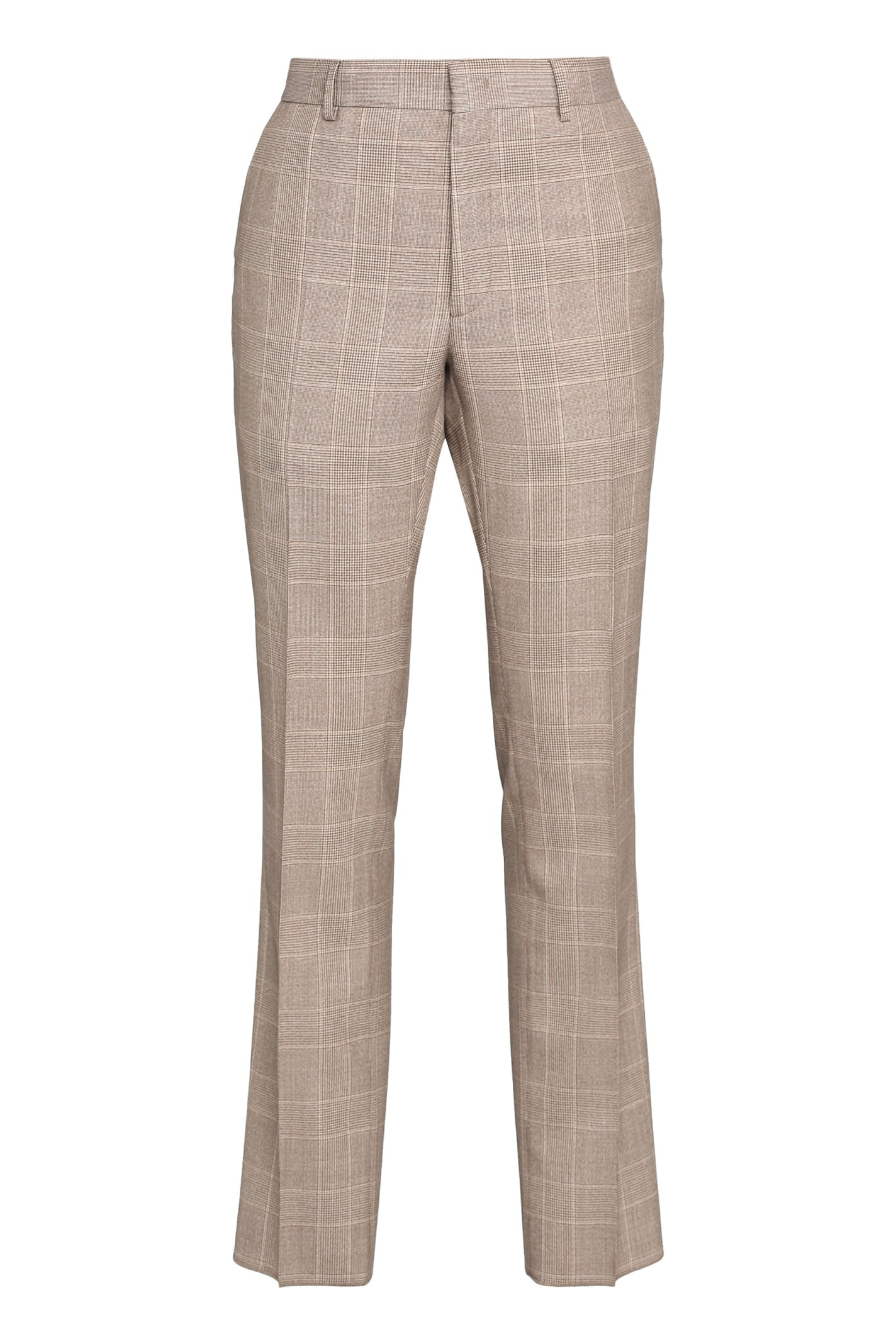 Fendi Prince Of Wales Checked Wool Trousers