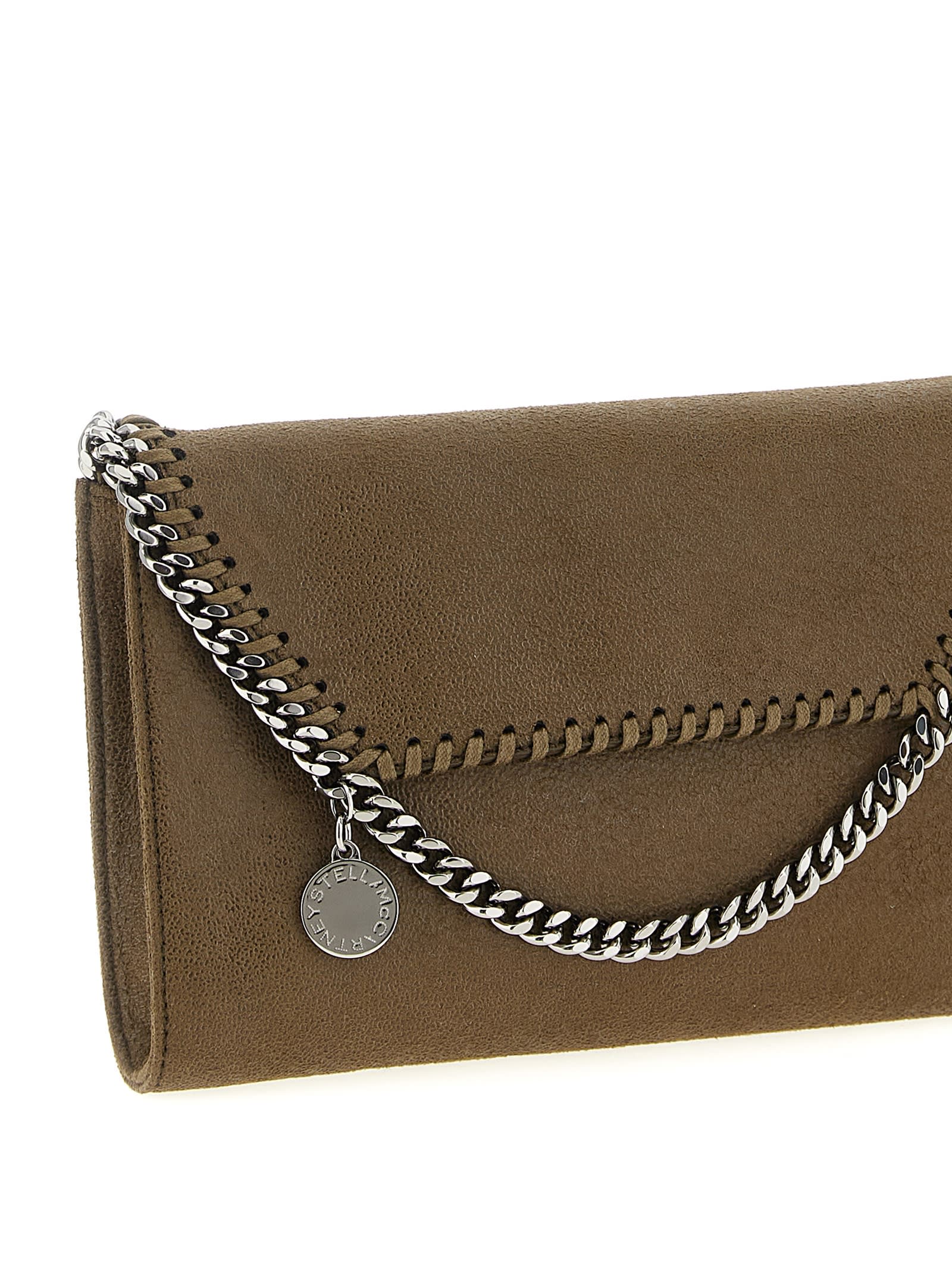 Stella Mccartney Falabella Wallet On Chain In Green