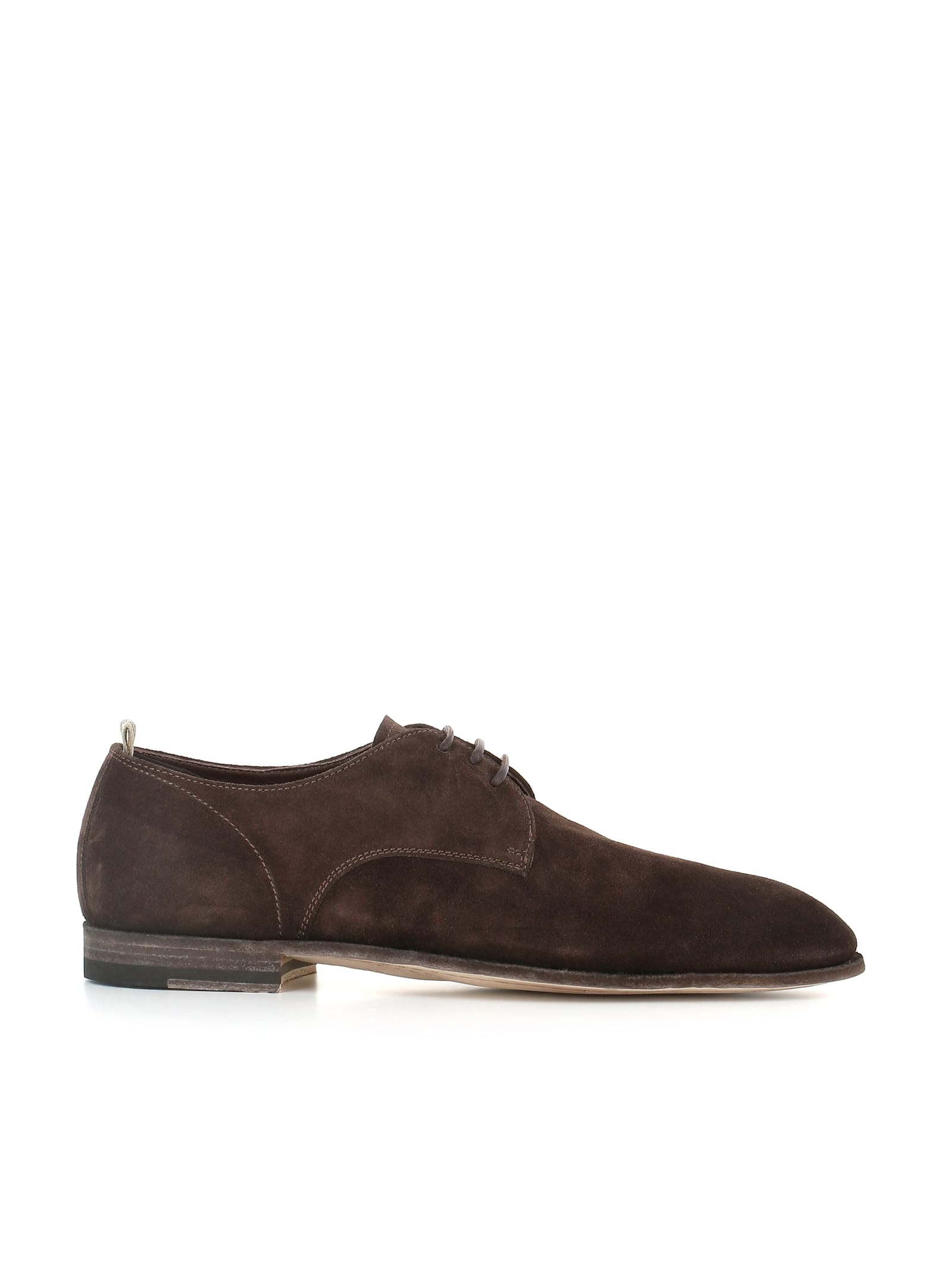 Officine Creative Solitude Suede Derby Shoes In Brown