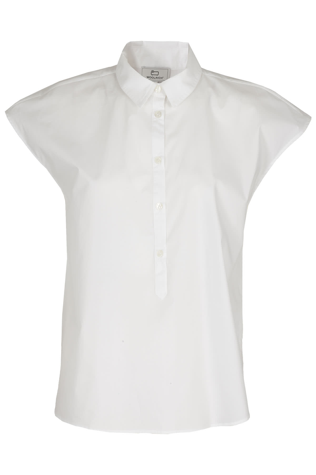 Woolrich Poplin Blouse In Bright White