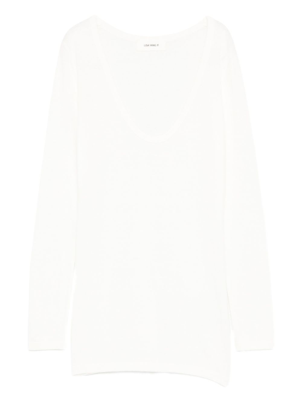 Lisa Yang Amalea Cotton And Cashmere Sweater In White