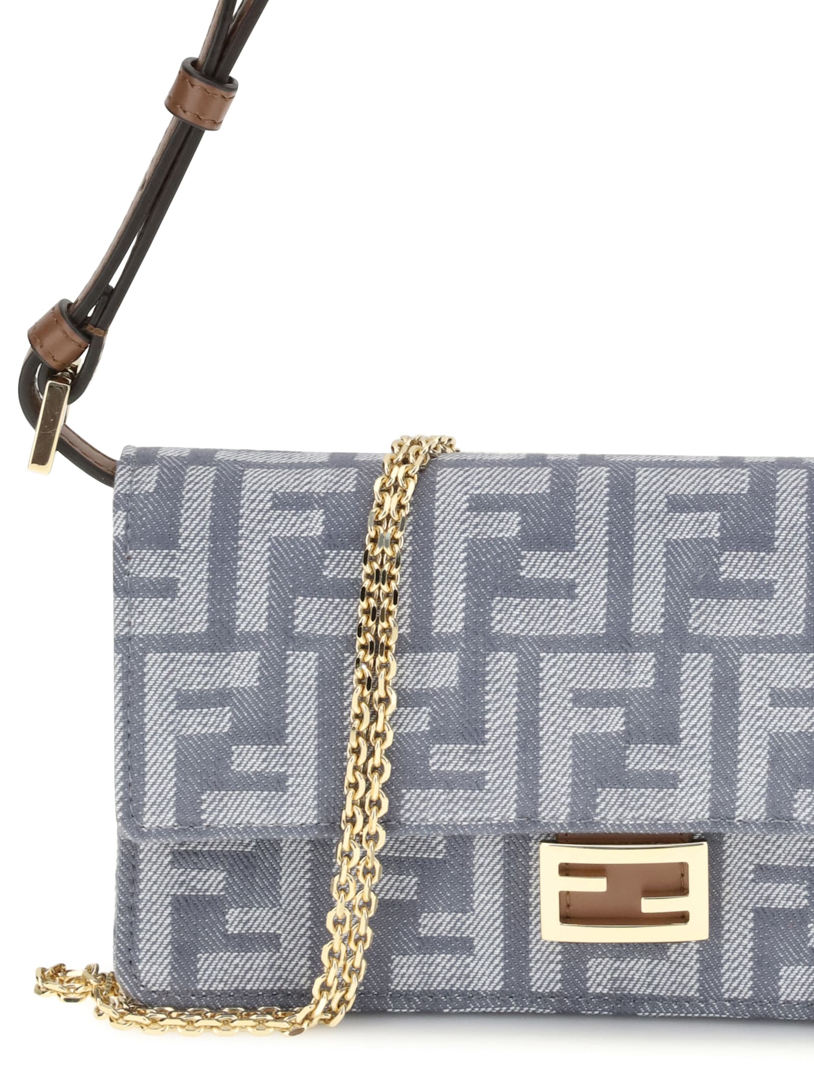 Fendi Wallet On Chain Accessories In Gray