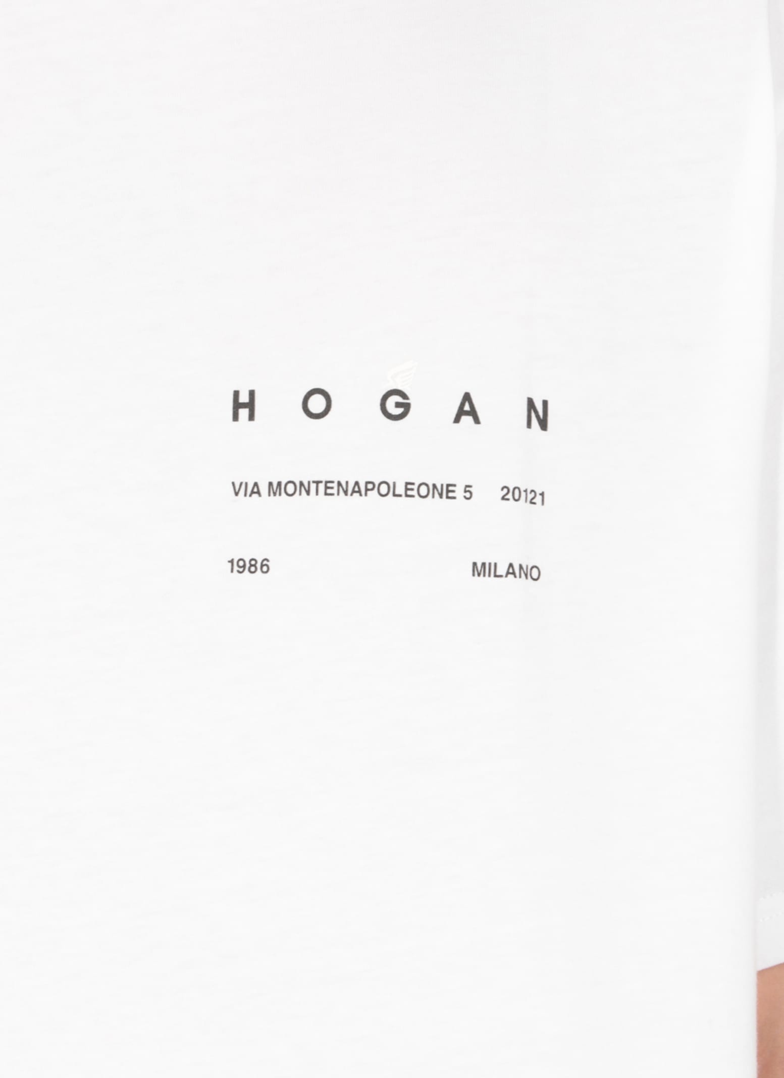 Shop Hogan Logo T-shirt In White