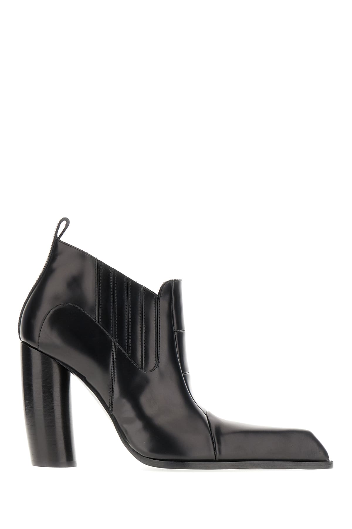 Shop Off-white Black Leather Moon Beatle Shade Ankle Boots In 4545