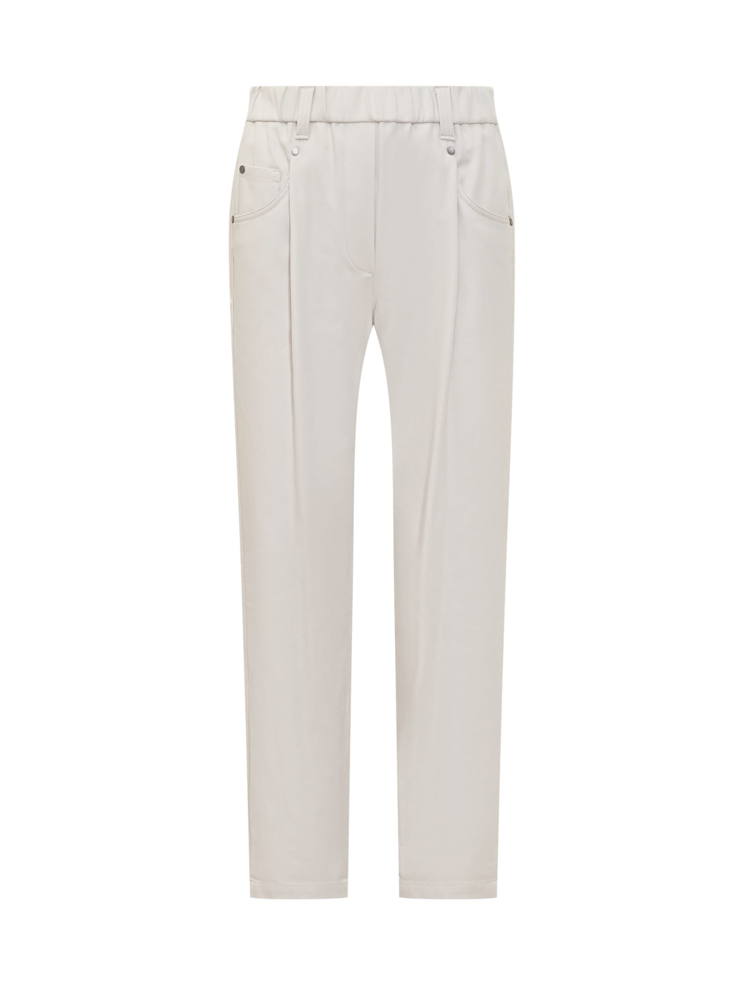 Shop Brunello Cucinelli Trousers In Snow White