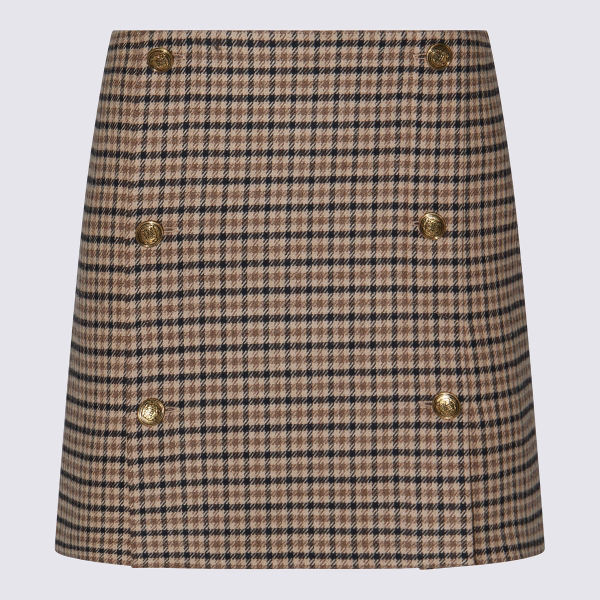 Twinset Beige Wool Skirt In Multi