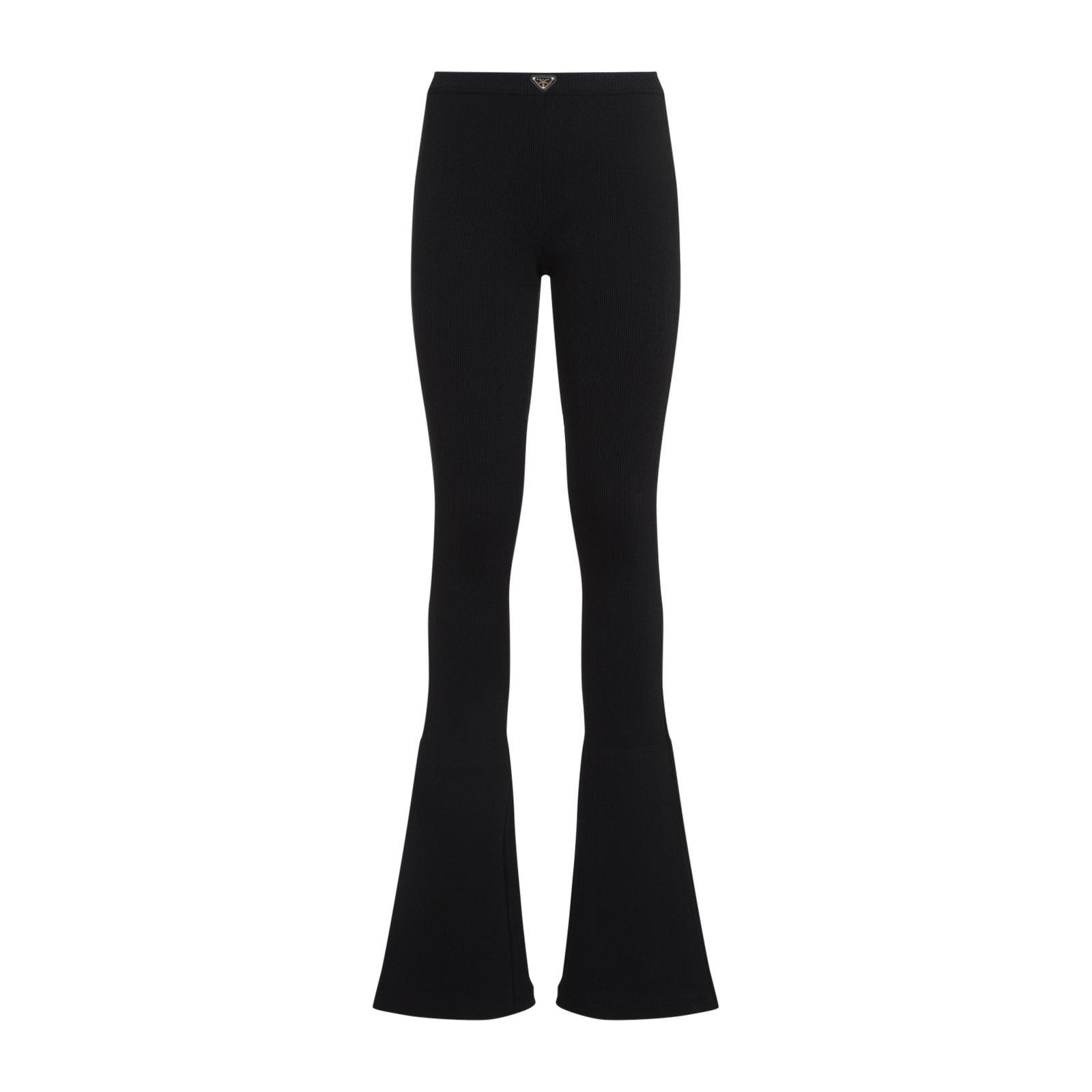 Low-rise Ribbed-knit Trousers