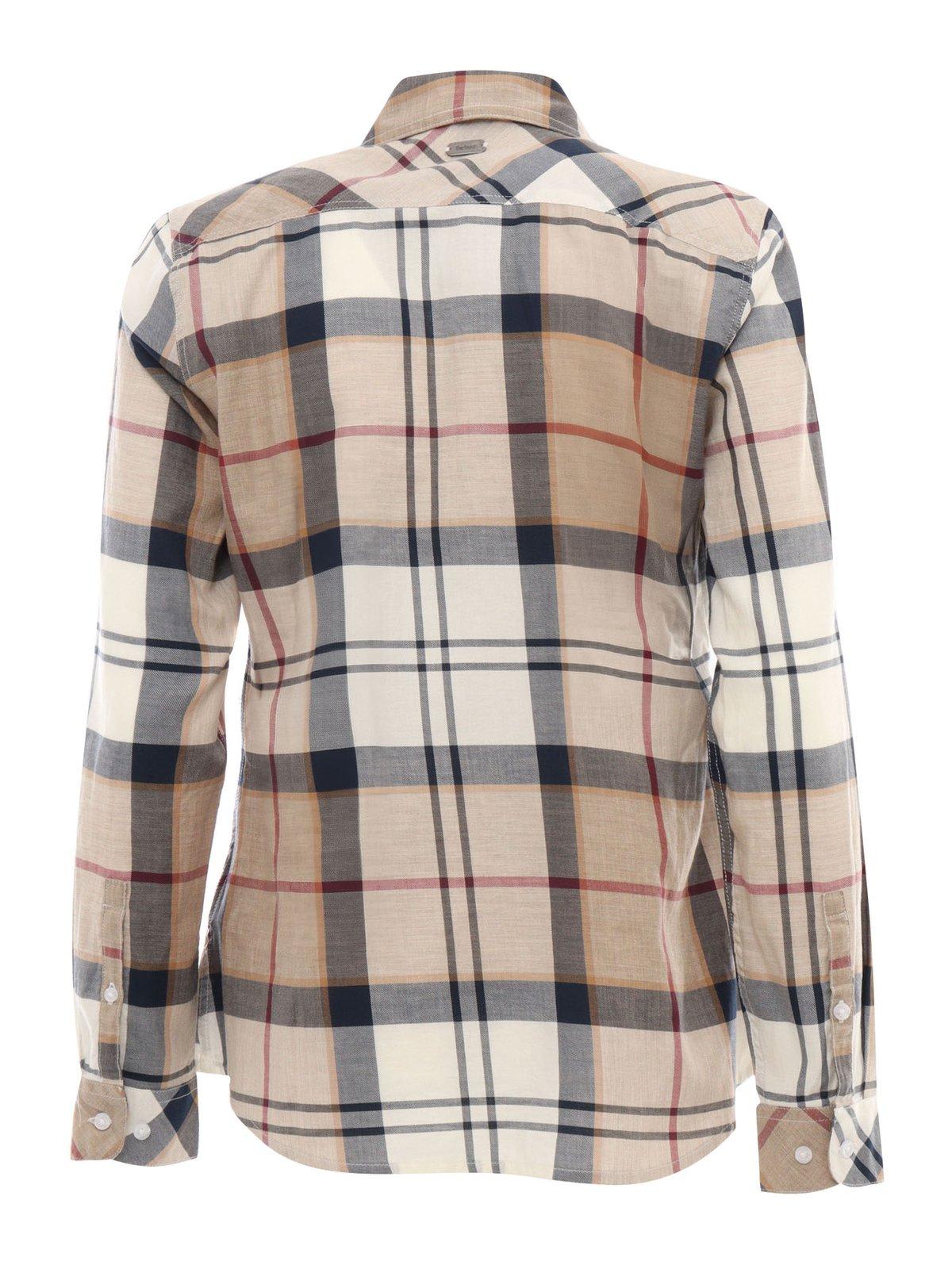 BARBOUR CHECK PATTERNED SLEEVED SHIRT