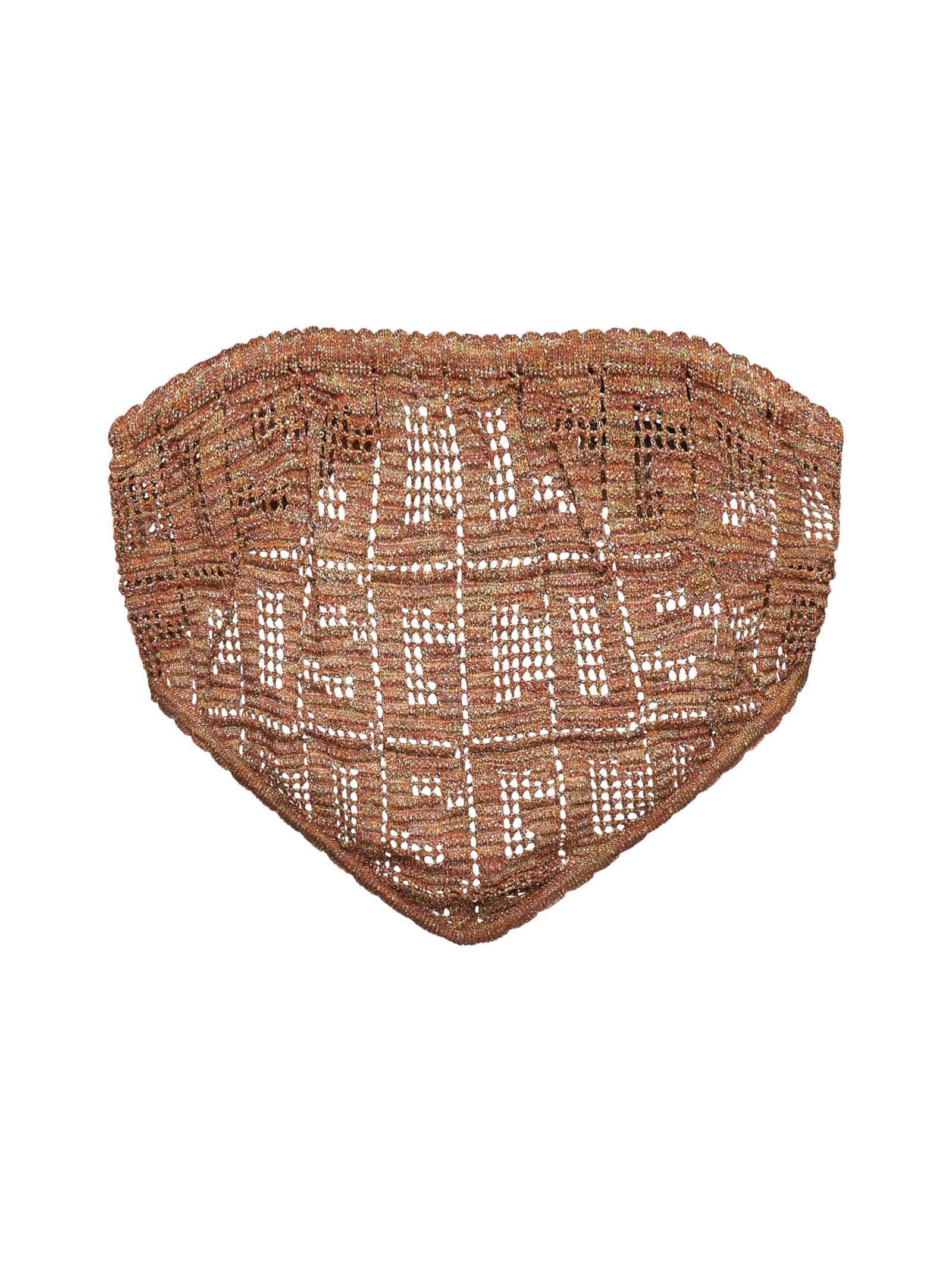 Gcds Knitted Top In Orange