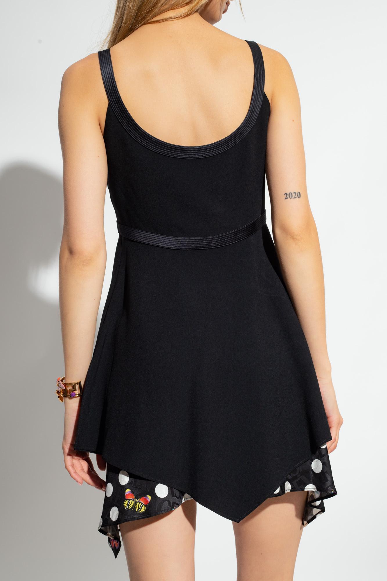 Versace X Dua Lipa Butterflies Minidress In Nero