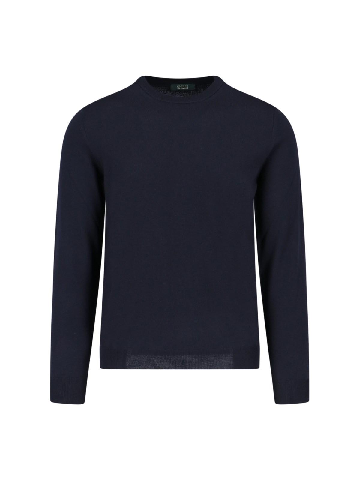 Shop Zanone Crewneck Sweater In Blue