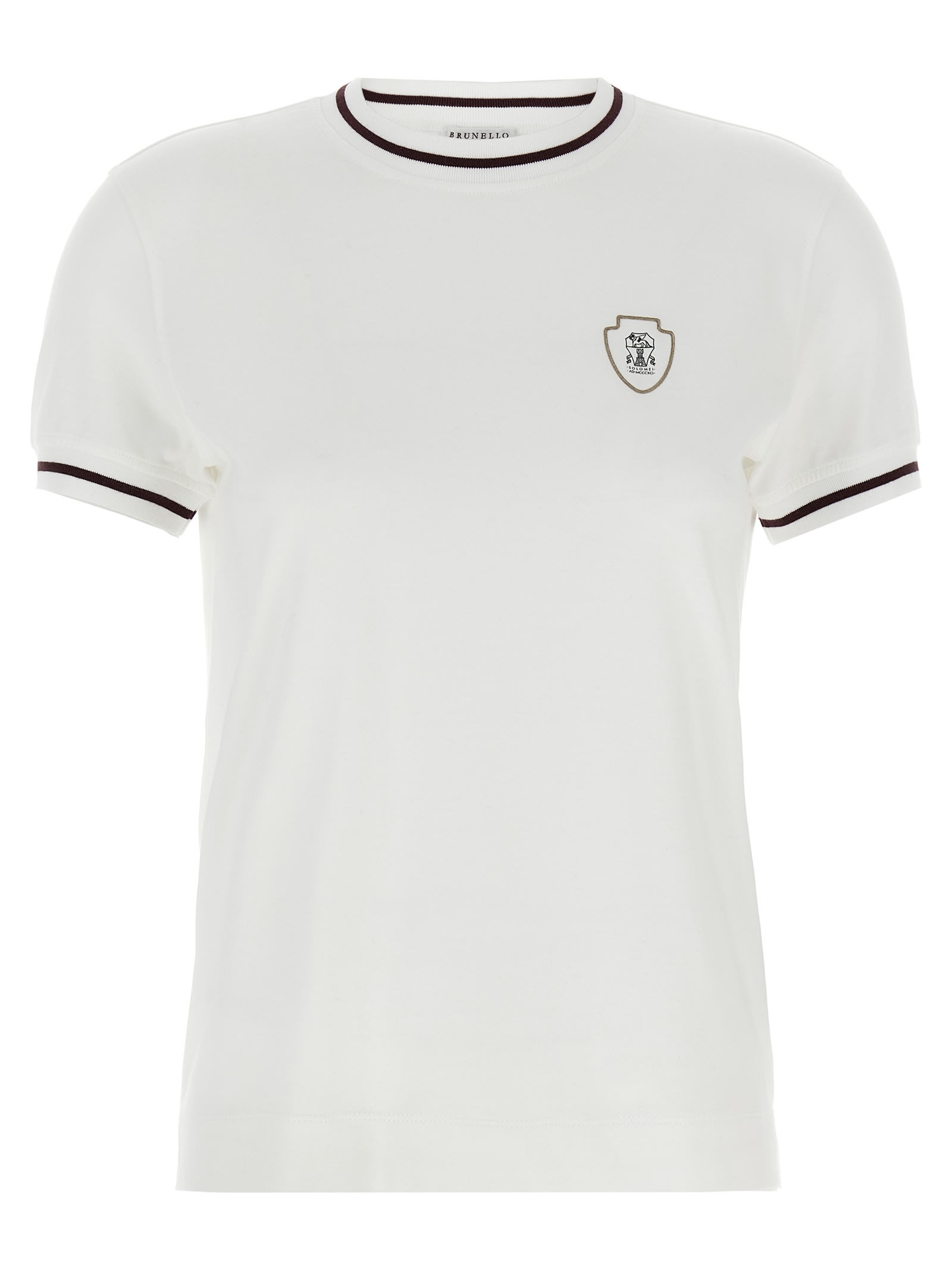 Brunello Cucinelli Embroidered-detail Cotton T-shirt