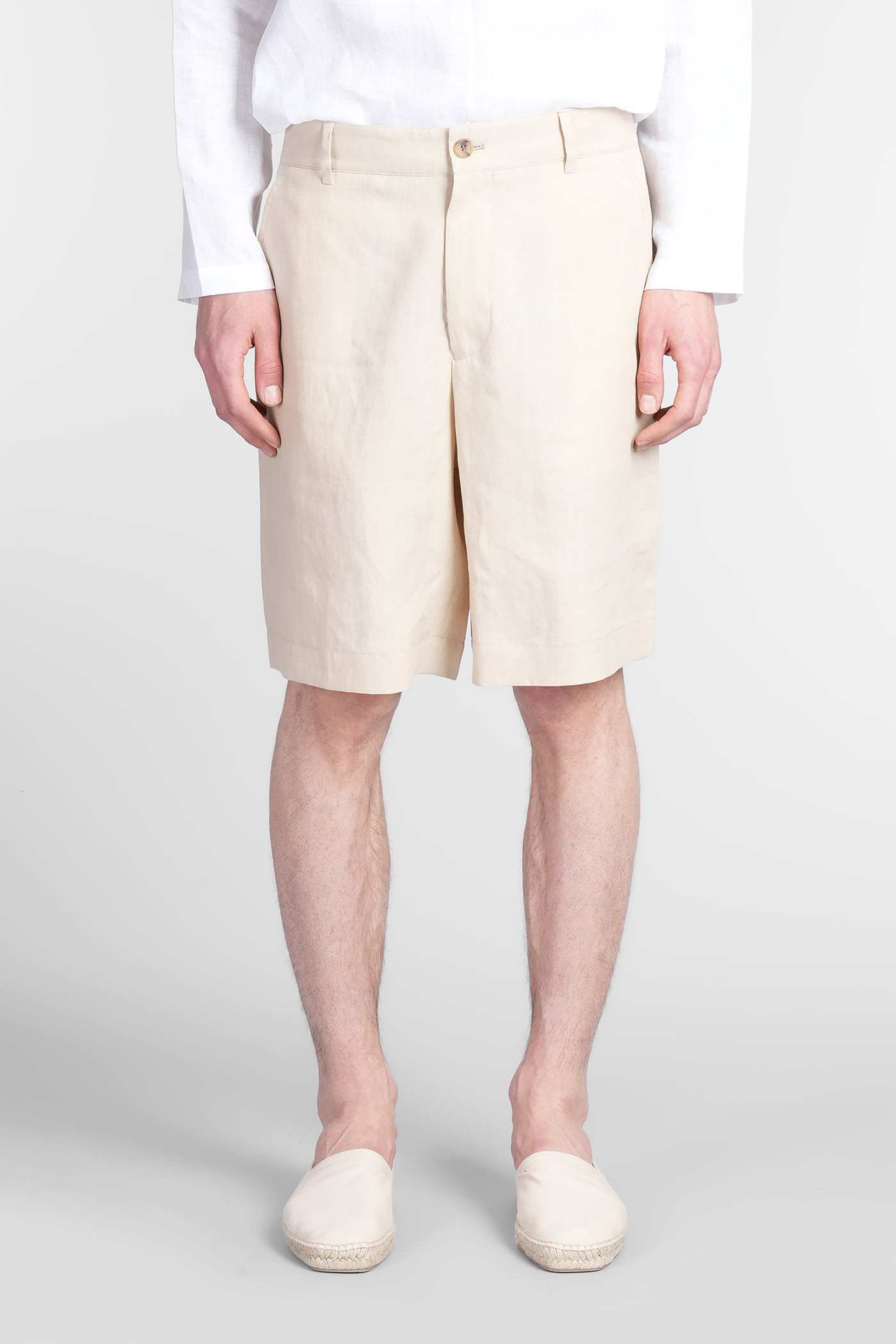 Shorts In Beige Linen