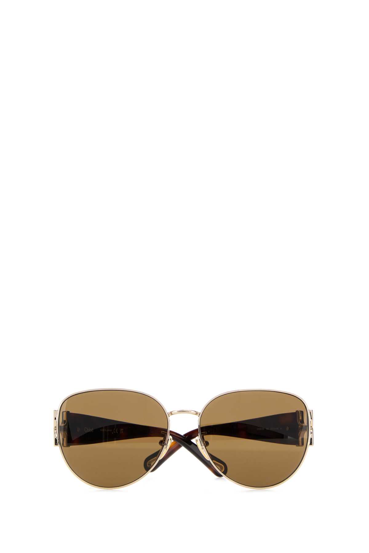 Chloé Multicolor Metal And Acetate Sunglasses In Gold