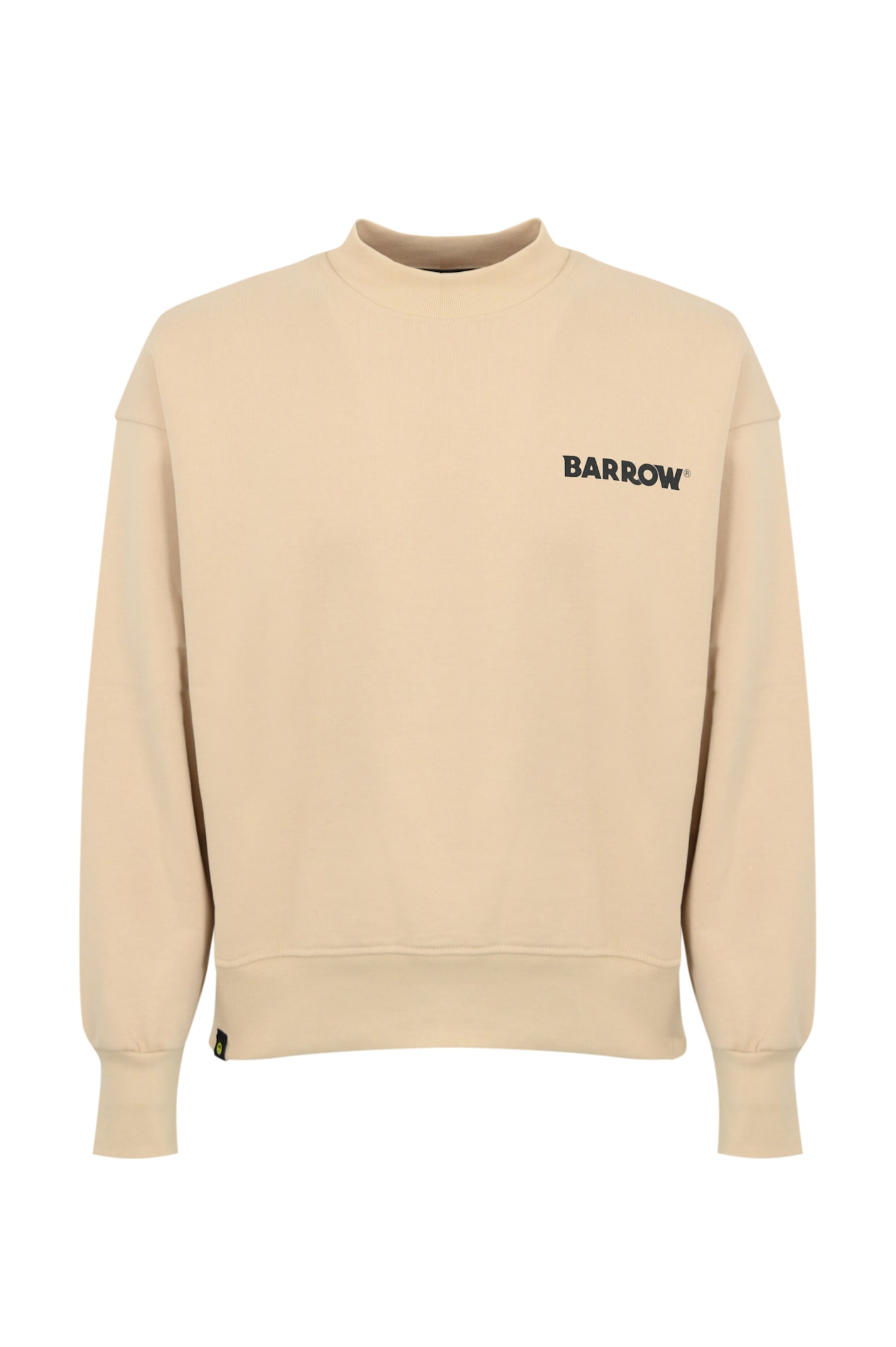Barrow Cotton Sweatshirt With Iconic Charm In Sabbia