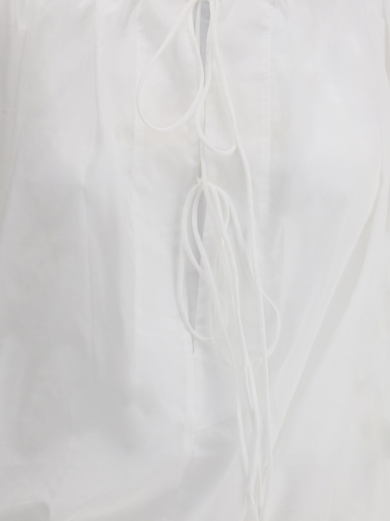 The Andamane Ribbon Tie Drawstring Blouse
