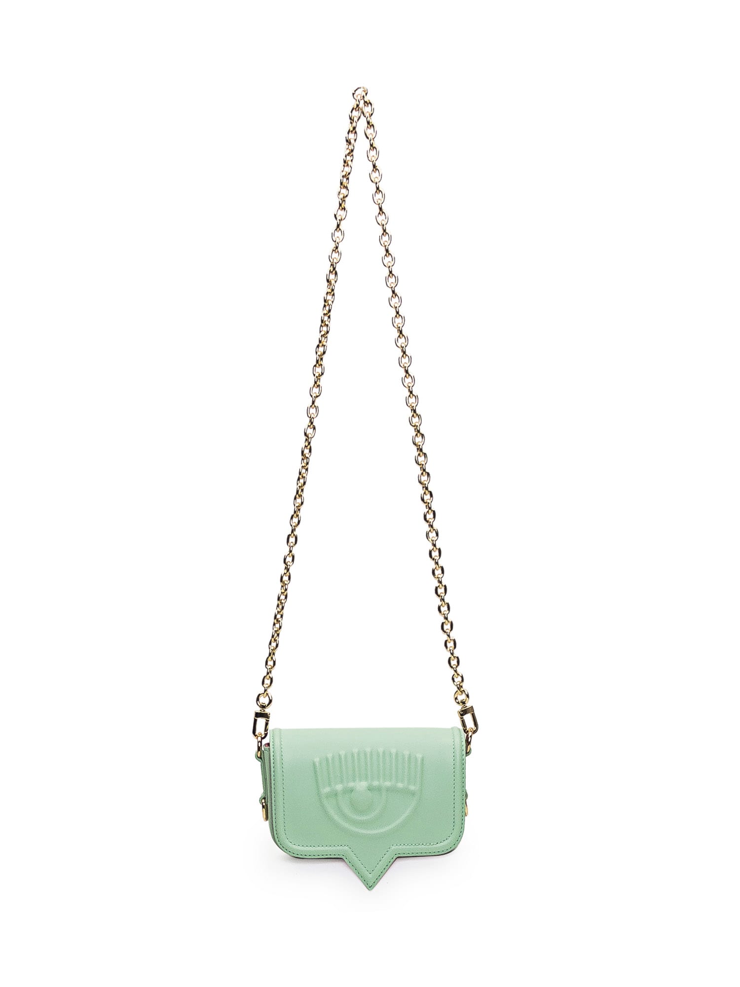 Shop Chiara Ferragni Small Eyelike Bag In Paradise Green