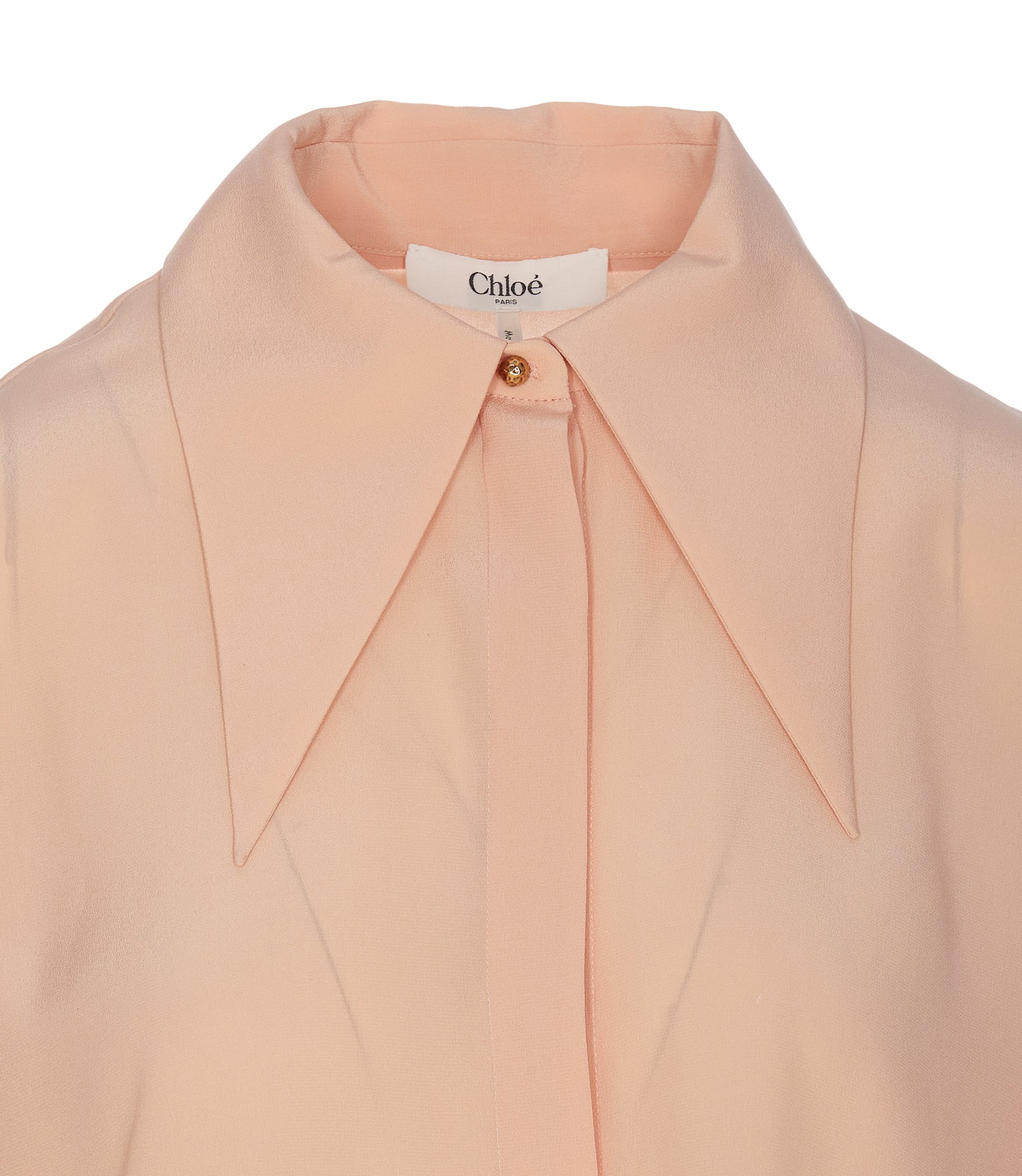 Shop Chloé Silk Shirt In Pink