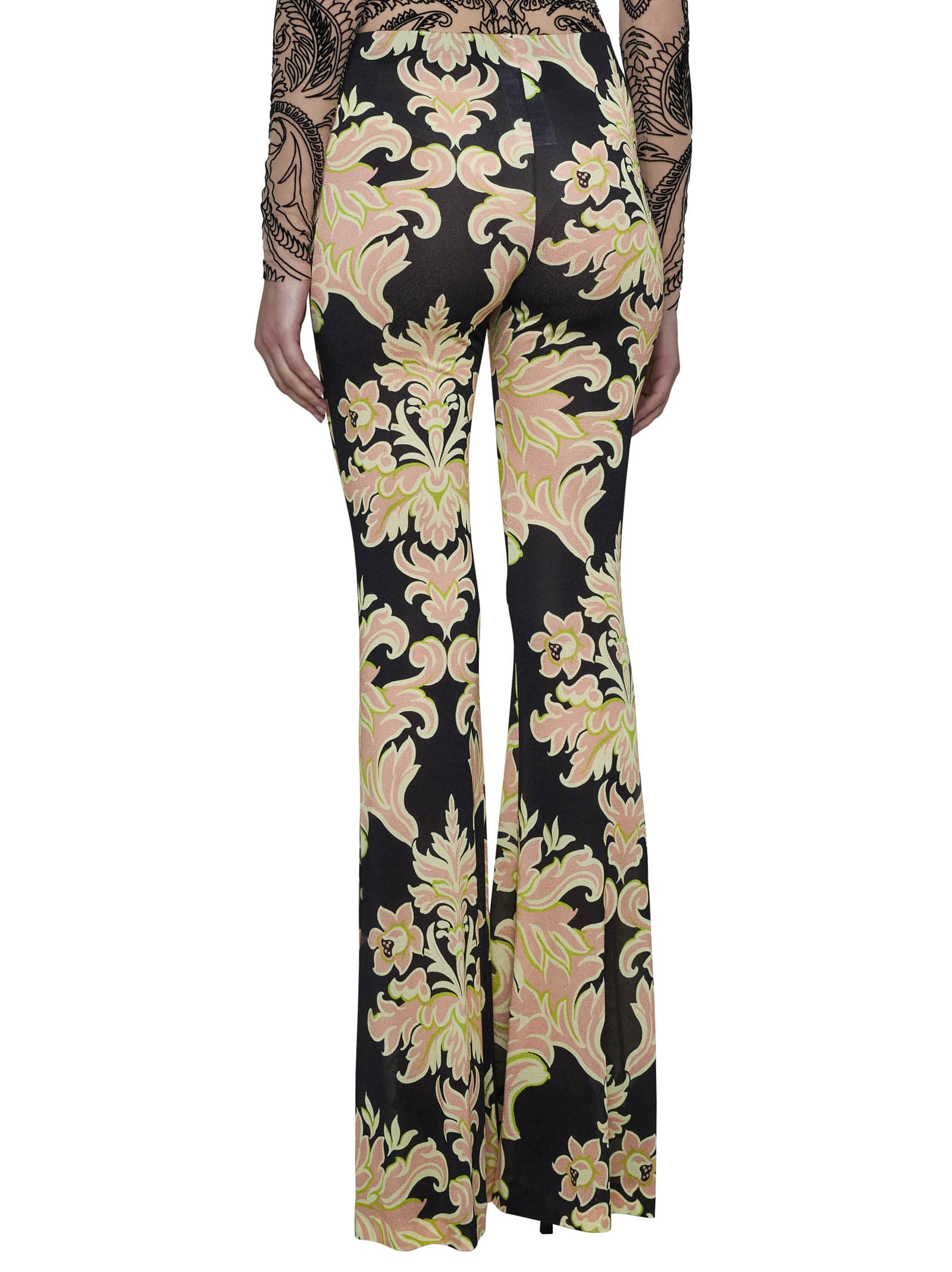 Shop Etro Pants In Stampa F.do Nero