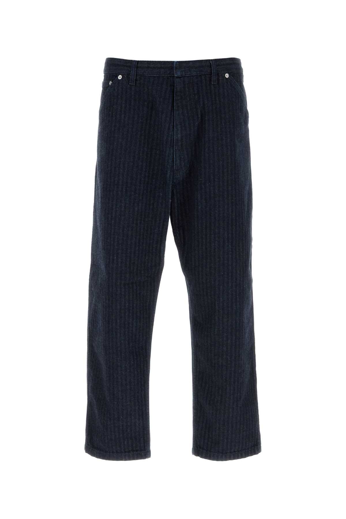 PRADA EMBROIDERED DENIM JEANS