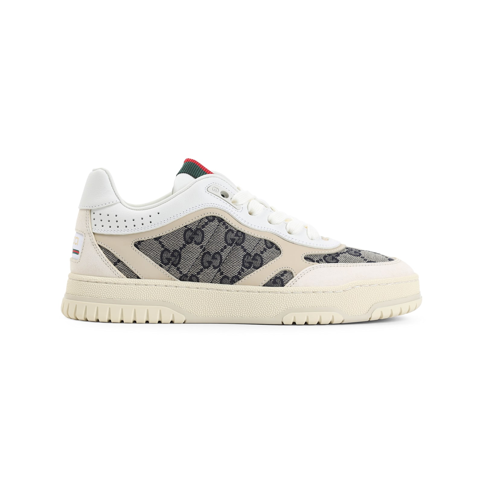 Gucci Re-web Trainer In Original Gg Canvas Women In White Blue