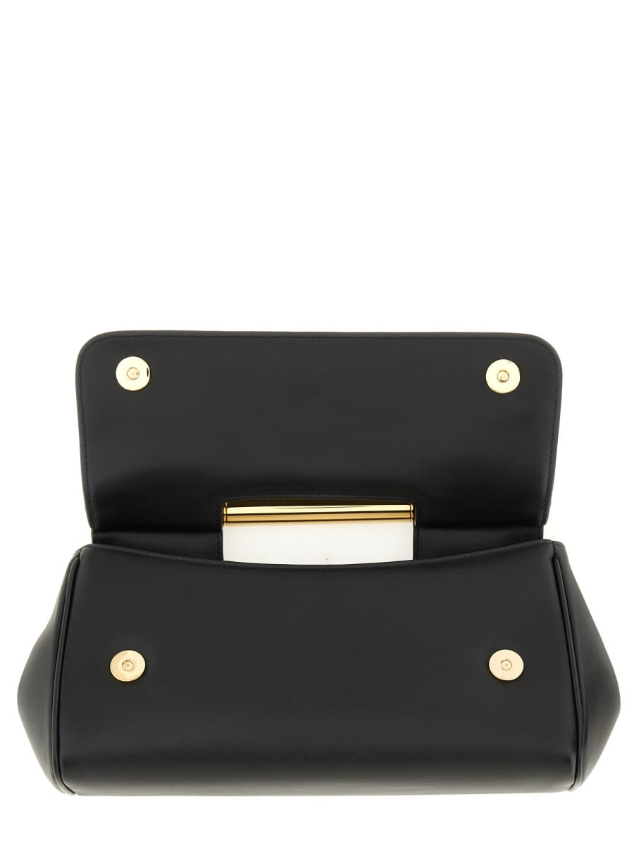 Shop Dolce & Gabbana Handbag Sicily Clutch Medium In Black