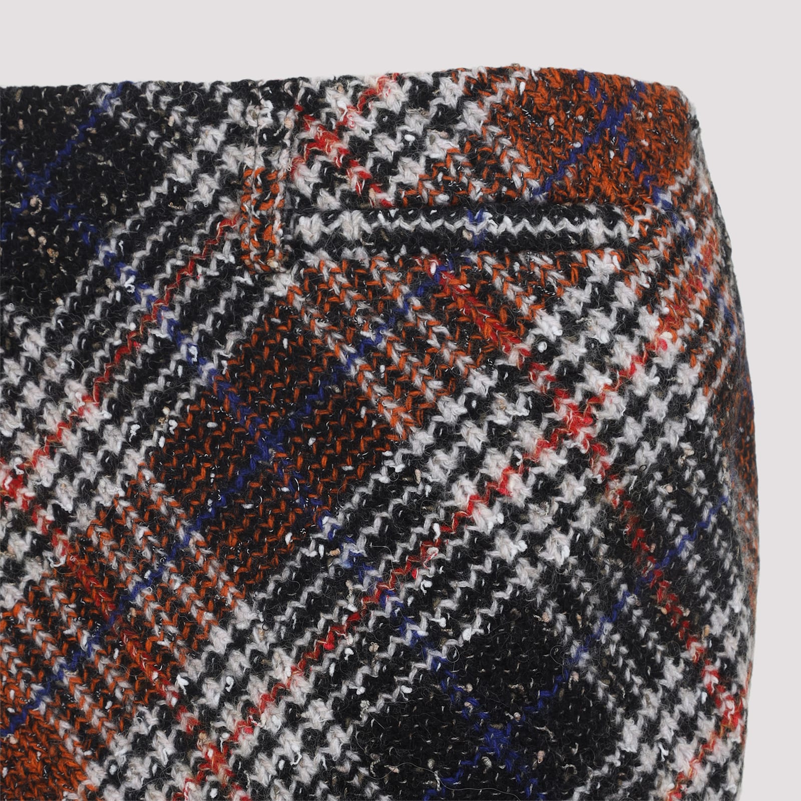 Missoni Plaid Mini Skirt Belt Loops In Multi
