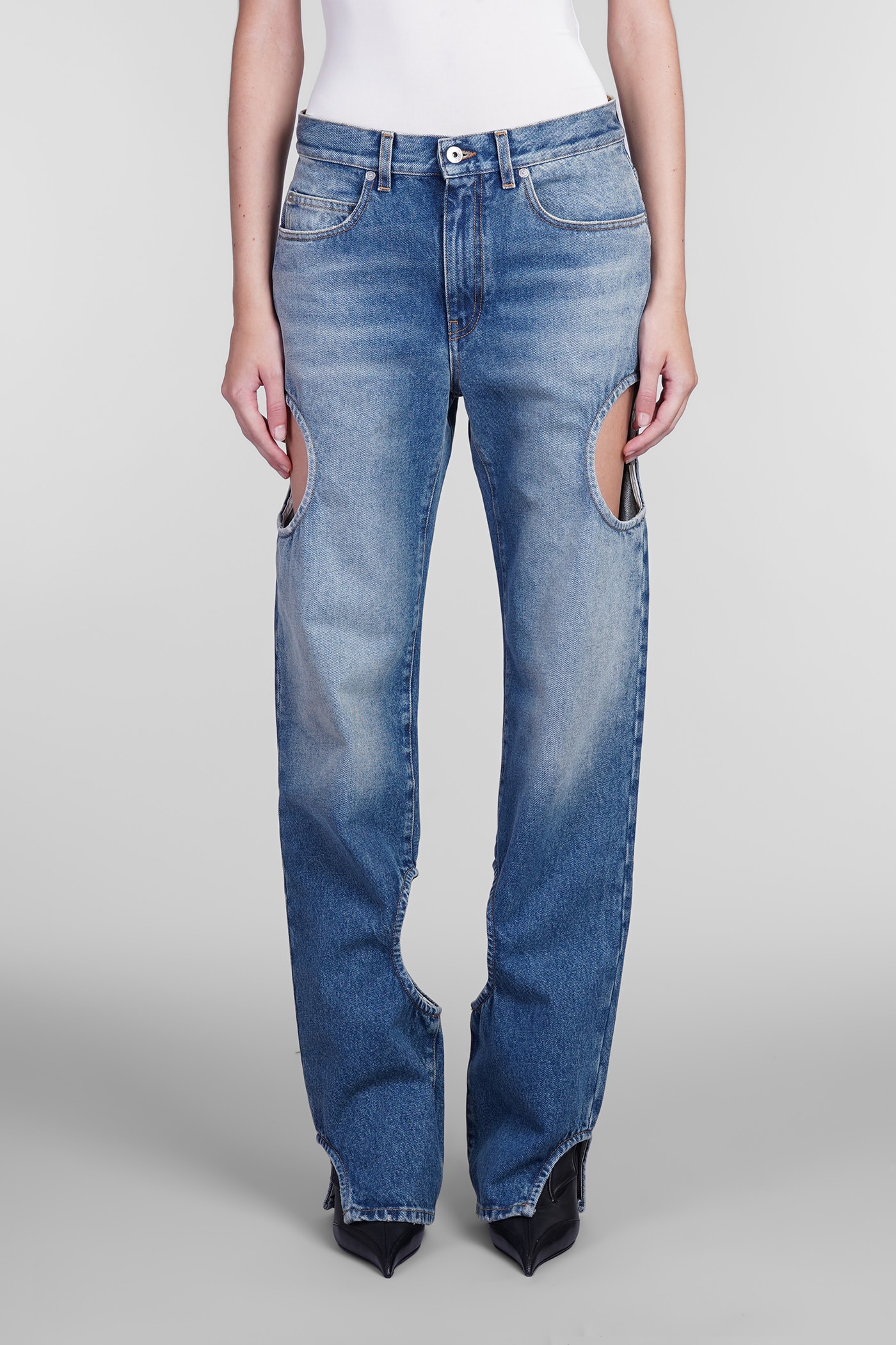 Shop Off-white Jeans In Blue Cotton