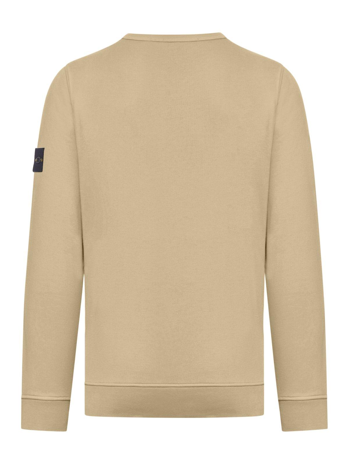 Shop Stone Island Compass Patch Crewneck Sweatshirt