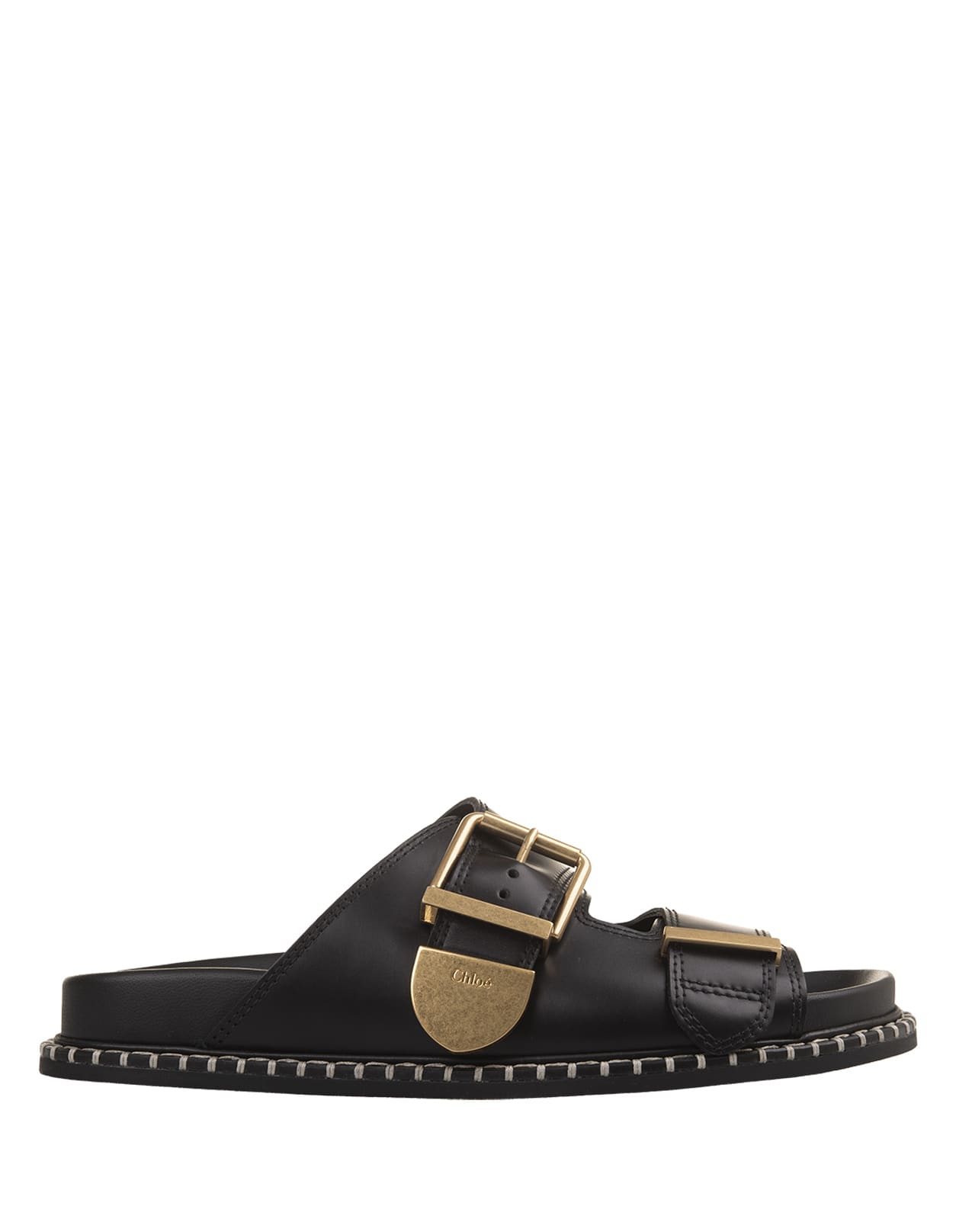 Shop Chloé Black Rebecca Sandals