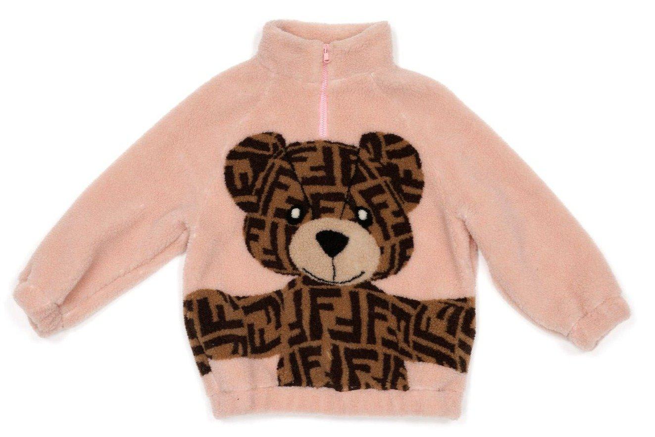 Fendi Half-zip Teddy Bear Sweatshirt