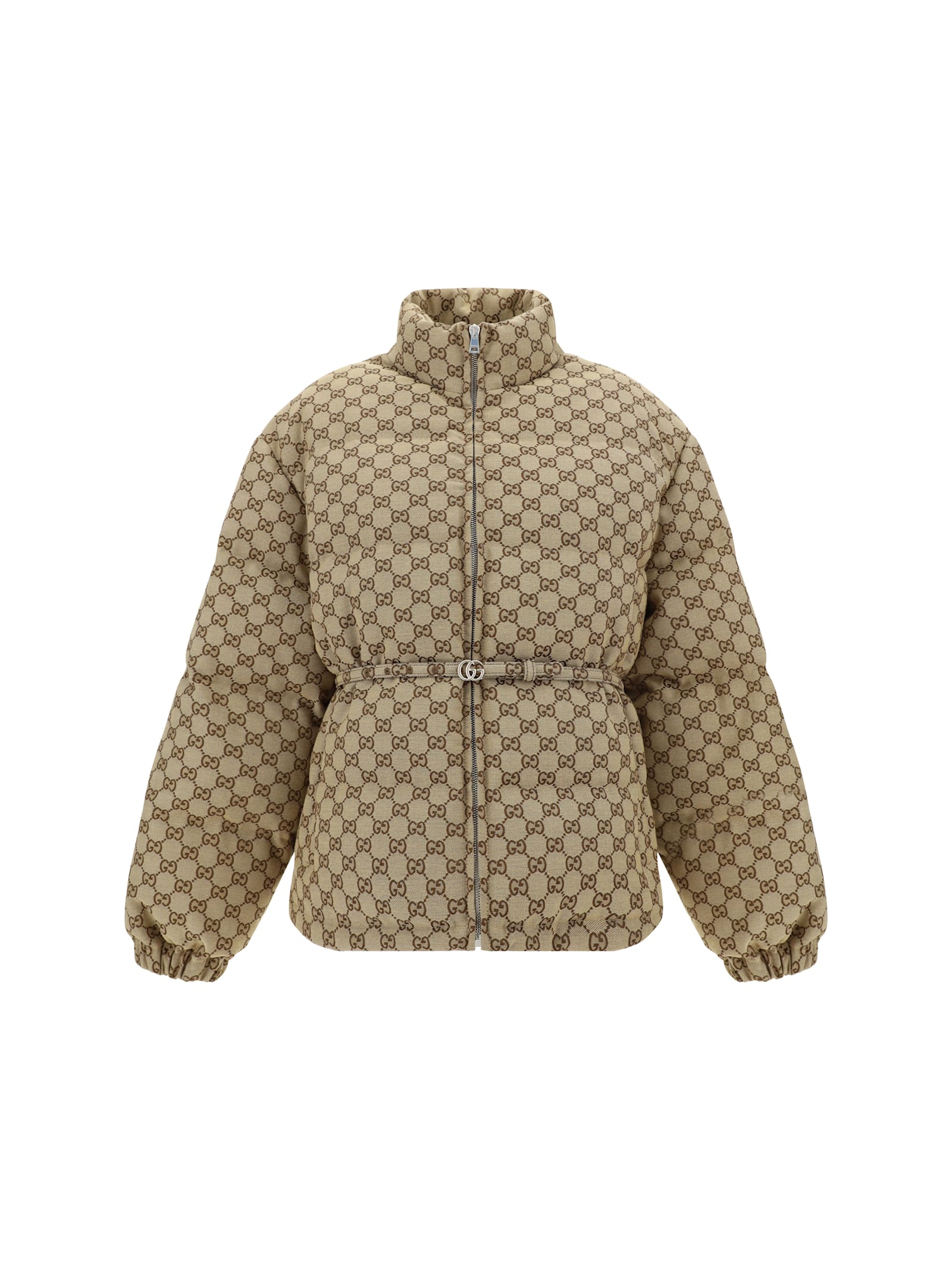 Shop Gucci Down Jacket In Camel