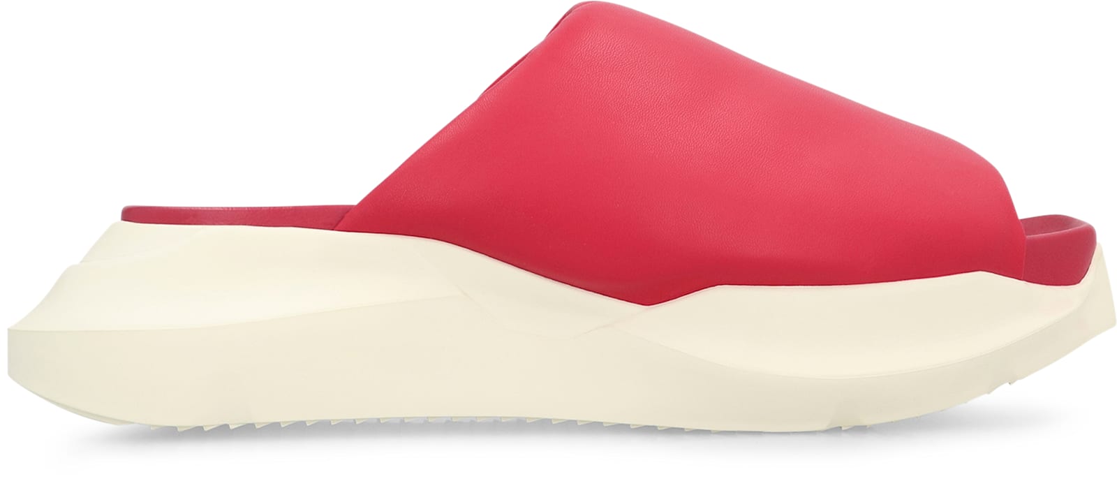Rick Owens Thick Sole Slippers In Red
