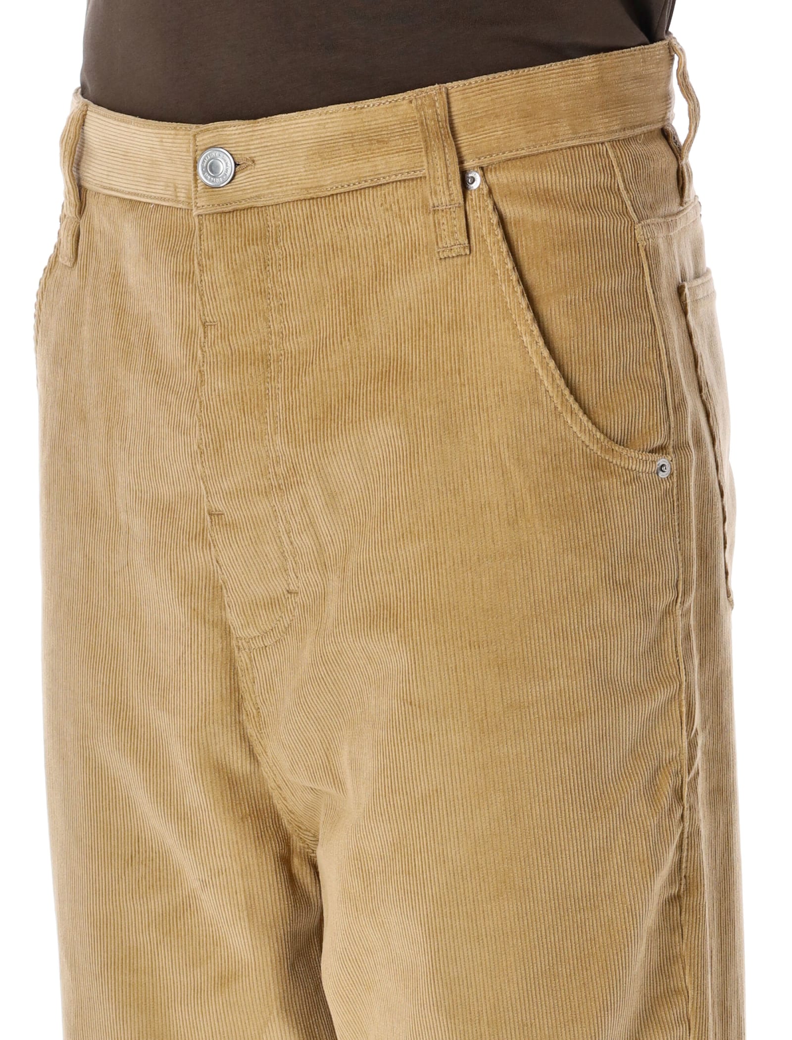 Shop Ami Alexandre Mattiussi Baggy Fit Trousers In Sand