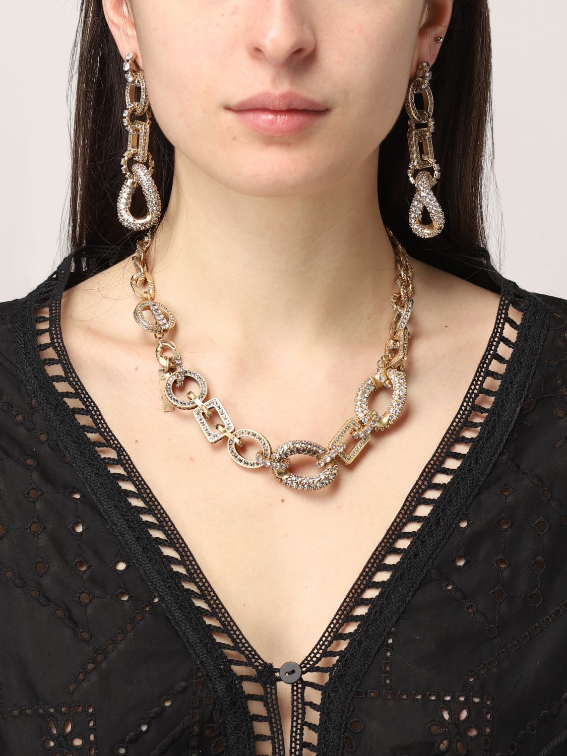 ERMANNO SCERVINO JEWEL ERMANNO SCERVINO CHAIN NECKLACE WITH CRYSTALS