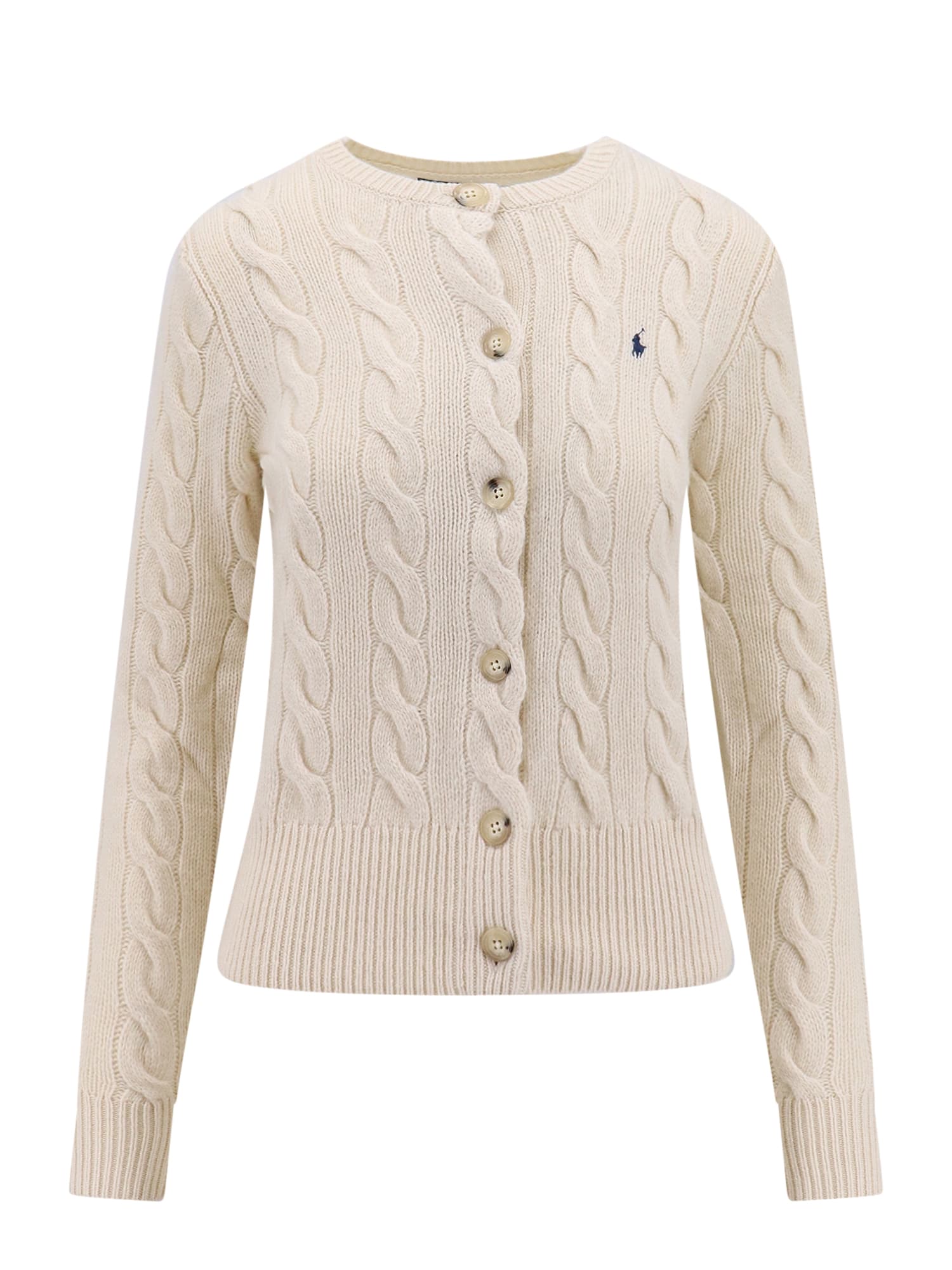 Shop Polo Ralph Lauren Cardigan  In Cream