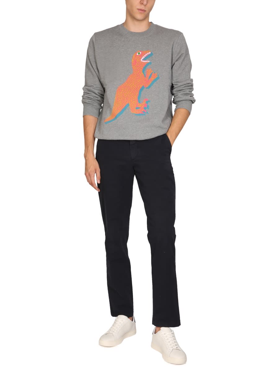 Shop Ps By Paul Smith Dino Sweatshirt In Grey