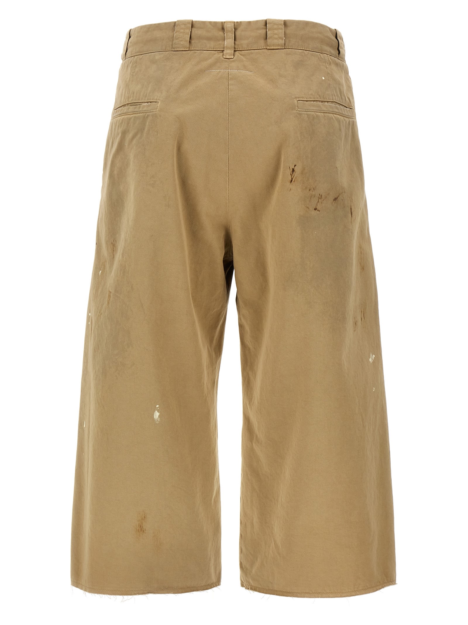 Mm6 Maison Margiela Belt Loops Paint Splatter Design Shorts