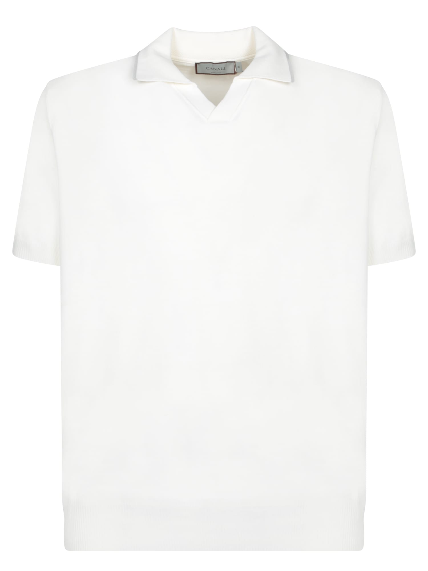 White Cotton Polo Shirt