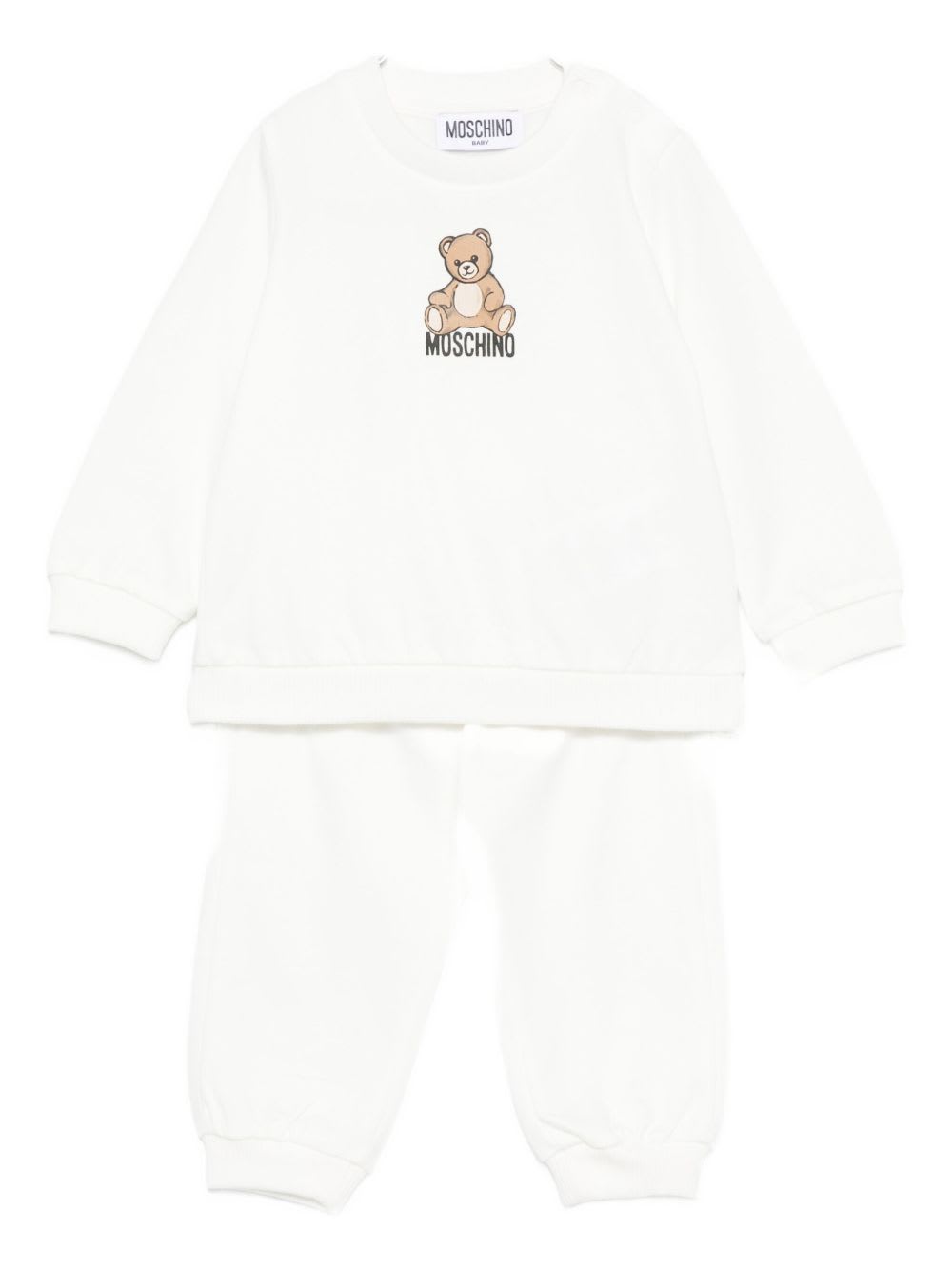 Moschino Kids Tracksuit With Teddy Bear Print In White